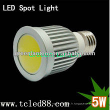 5W LED COB Spot lumière COB LED Spot lampe GU10 MR16 E27 Spot éclairage